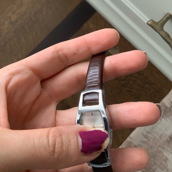Vintage 90’S JESSICA Leather Brown Band Silver Wrist Watch Women’s BRAND NEW - Picture 9 of 16